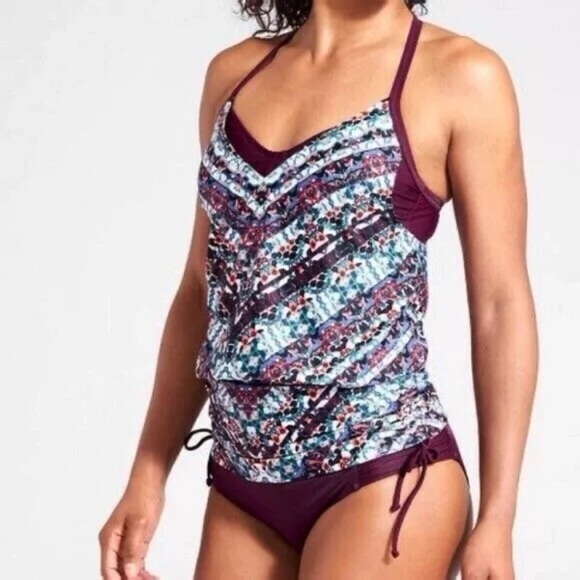 Althleta Marrekesh maroon tankini top 36B/C New without tags - Picture 6 of 6
